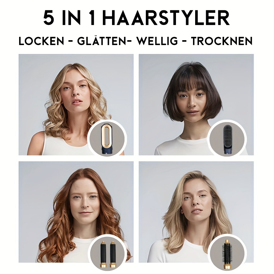 Annwell - 5 in 1 Haarstyler (Blue Edition)
